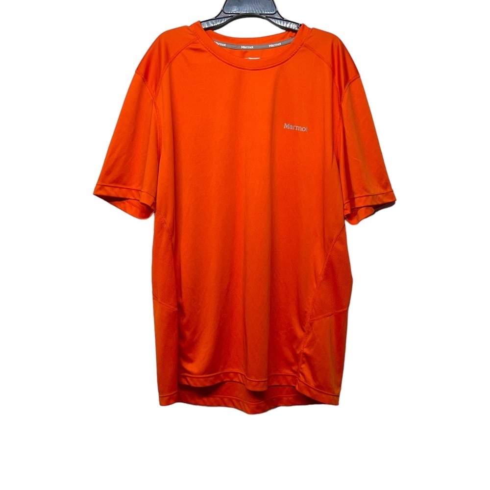 Marmot Orange Short Sleeve Active Tee Shirt Size XL